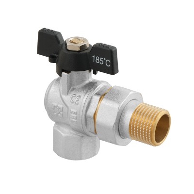Кран шаровой угловой с разборным соединением RAFTEC DRBS1-U-3-U