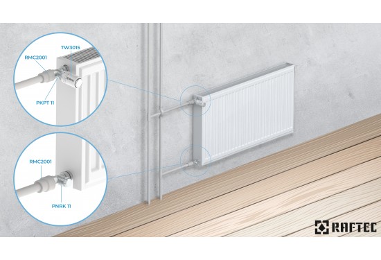 Adjustable straight radiator valve