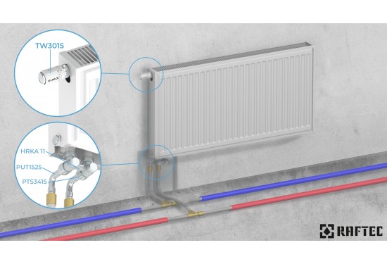 Tube L for radiator connection