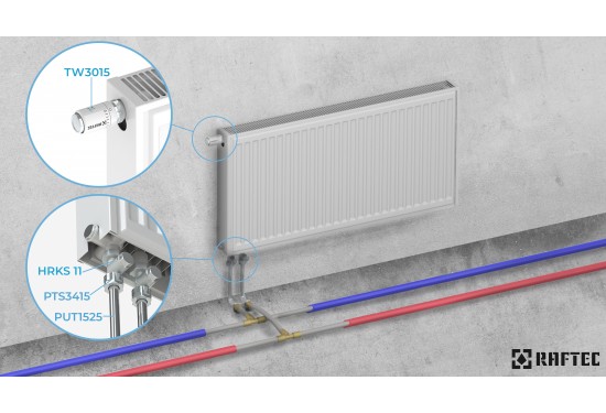 Tube L for radiator connection