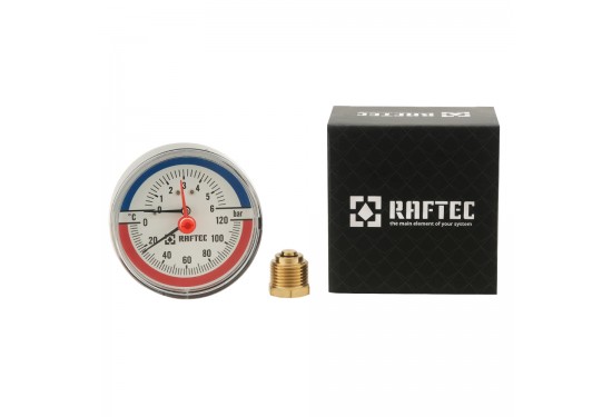 Axiální termomanometr 6 bar 1/2" RATM680 Axiální termomanometr 6 bar 1/2" RATM680