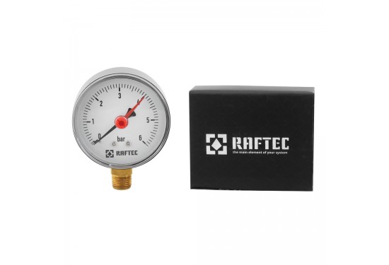 Radiální manometr 6 bar 1/4" RRPS663 Radiální manometr 6 bar 1/4" RRPS663