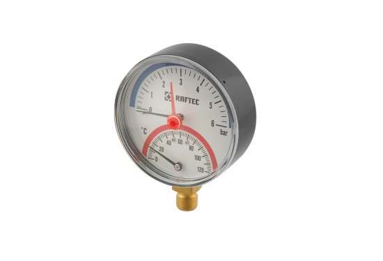 Radiální termomanometr 6 bar 1/2" RRTM680 Radiální termomanometr 6 bar 1/2" RRTM680