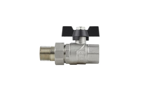 RAFTEC BLACK ball valve with dismountable connection