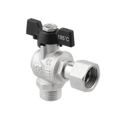RAFTEC BLACK Angle ball valve with dismountable connection DRBM1-2