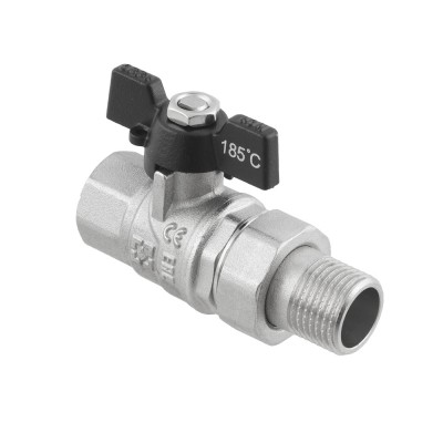 RAFTEC BLACK ball valve with dismountable connection