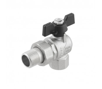 Angle ball valve with RAFTEC dismountable connection