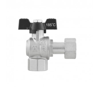 RAFTEC BLACK angle ball valve with dismountable connection