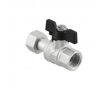 RAFTEC BLACK straight ball valve with dismountable connection