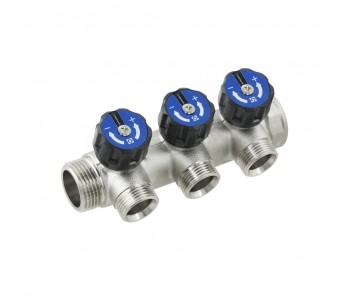 Collector with regulating valves