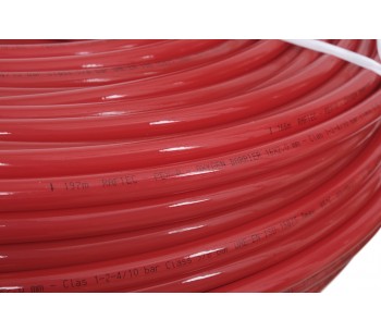 PEX-A RAFTEC pipe with oxygen barrier Red