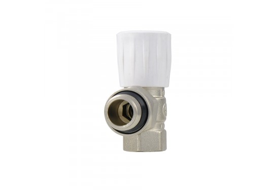 Manually adjustable angle radiator valve
