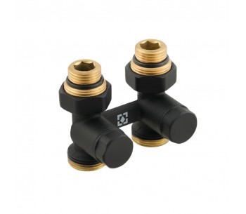 Straight H-pattern bottom radiator valve with thermal head kit DSHU11-B