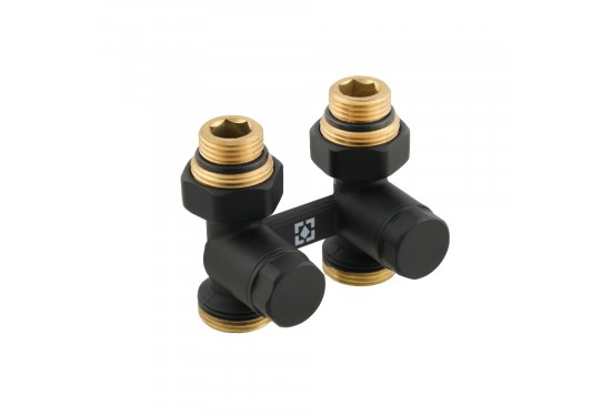 Straight H-pattern bottom radiator valve with thermal head kit DSHU11-B
