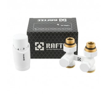 Straight H-pattern bottom radiator valve with thermal head kit DSHU11-W