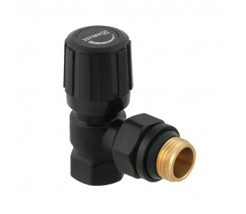 Manually adjustable angle radiator valve Black DVRK11-B