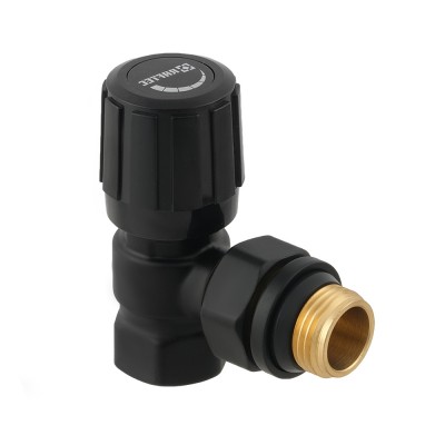 Manually adjustable angle radiator valve Black DVRK11-B