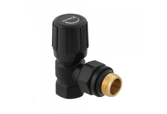 Manually adjustable angle radiator valve Black DVRK11-B