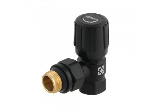 Manually adjustable angle radiator valve Black DVRK11-B