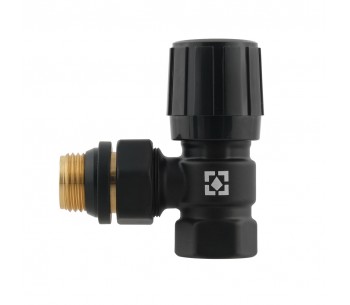 Manually adjustable angle radiator valve Black DVRK11-B