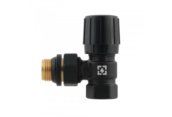 Manually adjustable angle radiator valve Black DVRK11-B