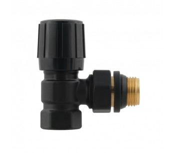 Manually adjustable angle radiator valve Black DVRK11-B