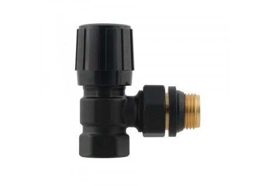 Manually adjustable angle radiator valve Black DVRK11-B