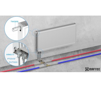 Straight H-pattern bottom radiator valve HRKS 11