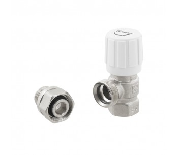 Manually adjustable angle radiator valve