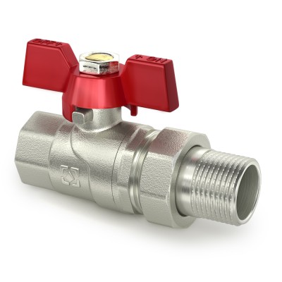 RAFTEC RED ball valve with dismountable connection