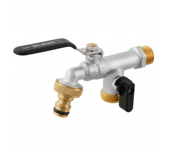 Double irrigation ball valve RAFTEC BLACK KP0102