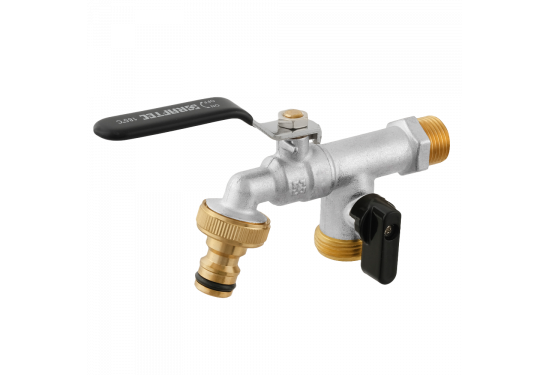 Double irrigation ball valve RAFTEC BLACK KP0102