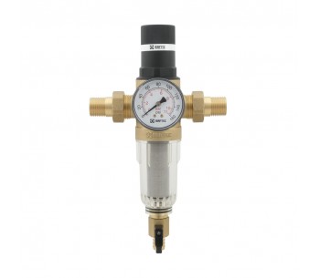 Pressure reducer with self-washing filter (cold water)