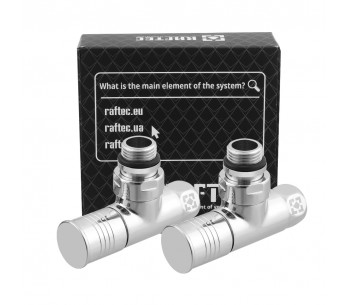 Set of angle radiator valves with cap nut and round handle RV2012-2034 Set of angle radiator valves with cap nut and round handle RV2012-2034