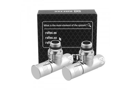 Set of angle radiator valves with cap nut and round handle RV2012-2034 Set of angle radiator valves with cap nut and round handle RV2012-2034