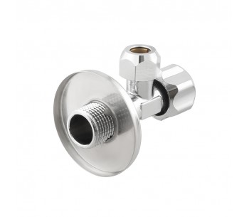 RAFTEC SILVER (1/2"х3/8") Ø10 angle gate valve for connecting household appliances VBE01005 RAFTEC SILVER (1/2"х3/8") Ø10 angle gate valve for connecting household appliances VBE01005