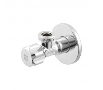 Угловой вентильный кран для подключения бытовой техники RAFTEC SILVER VBE0101-02 Угловой вентильный кран для подключения бытовой техники RAFTEC SILVER VBE0101-02