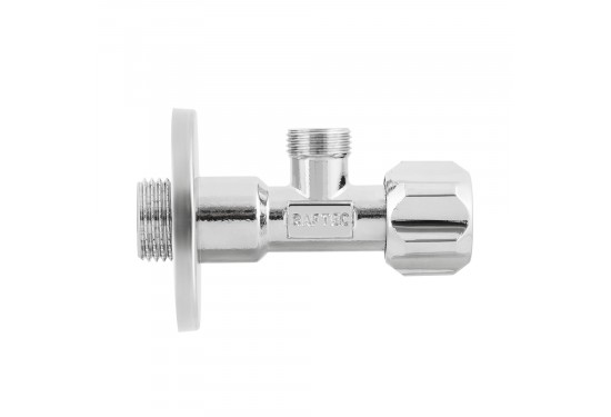 RAFTEC SILVER angle gate valve for connecting household appliances VBE0101-02