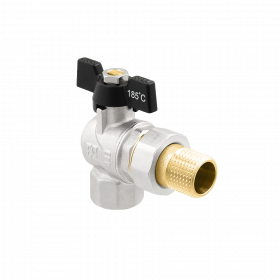Angle ball valve with RAFTEC dismountable connection DRBS1-U-3-U