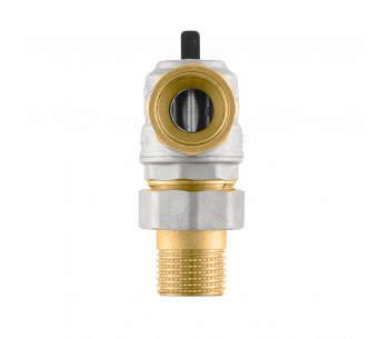 Angle ball valve with RAFTEC dismountable connection DRBS1-U-3-U