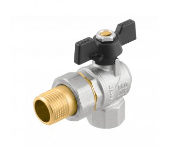 Angle ball valve with RAFTEC dismountable connection DRBS1-U-3-U