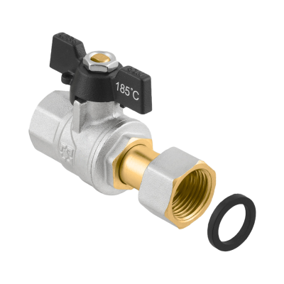 Кран шаровой прямой RAFTEC BLACK с разбор. соединением PRB1-2