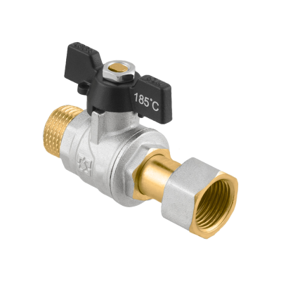 Кран шаровой прямой RAFTEC BLACK с разбор. соединением PRBM1-2