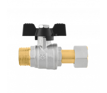 RAFTEC BLACK straight ball valve with dismountable connection PRBM1-2