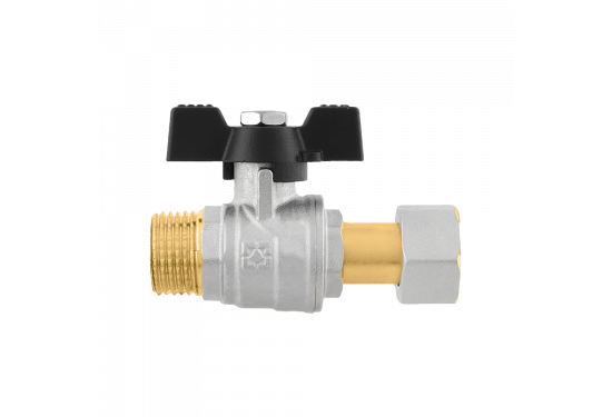 RAFTEC BLACK straight ball valve with dismountable connection PRBM1-2