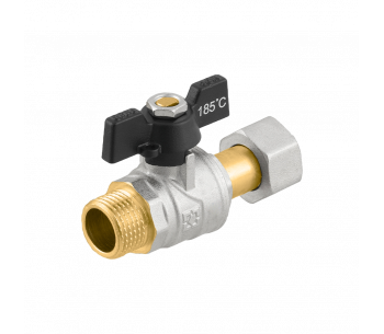 RAFTEC BLACK straight ball valve with dismountable connection PRBM1-2