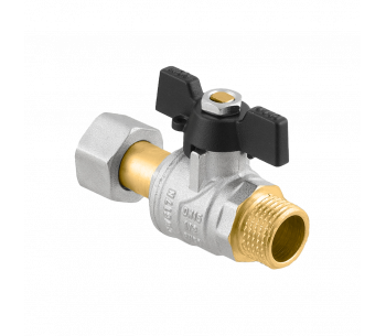 RAFTEC BLACK straight ball valve with dismountable connection PRBM1-2