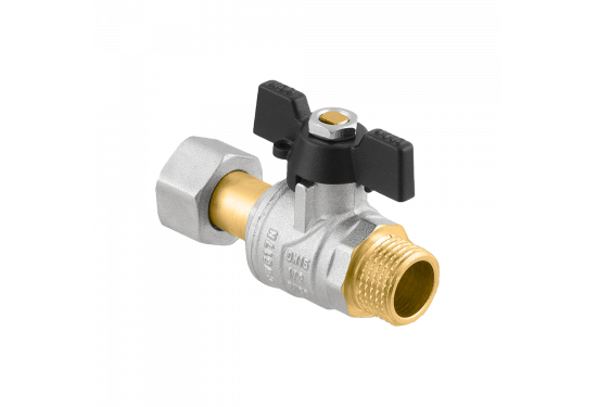 RAFTEC BLACK straight ball valve with dismountable connection PRBM1-2