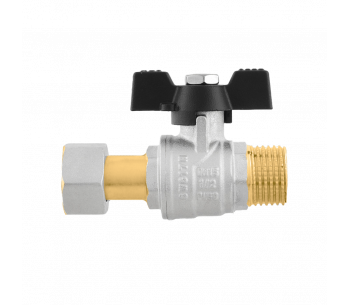 RAFTEC BLACK straight ball valve with dismountable connection PRBM1-2