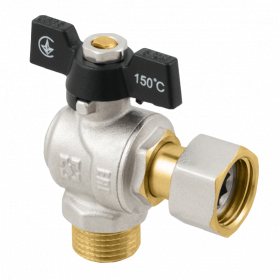 RAFTEC BLACK Angle ball valve with dismountable connection DRBM1-2